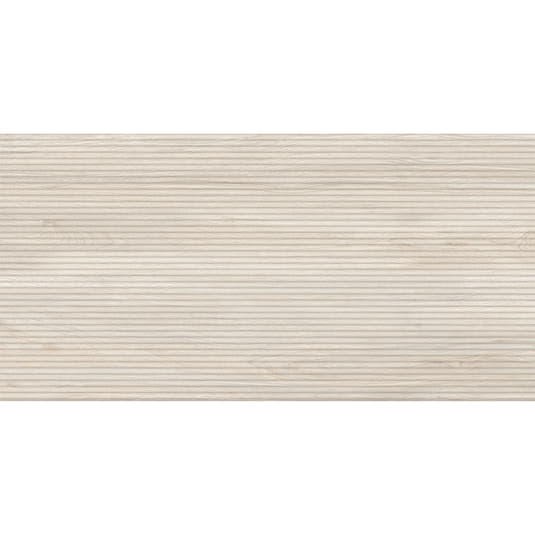 Japandi Skinny Slat White Wood-Look Tile | Tile Club