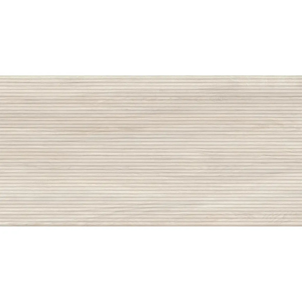 Japandi Skinny Slat White Wood-Look Tile | Tile Club