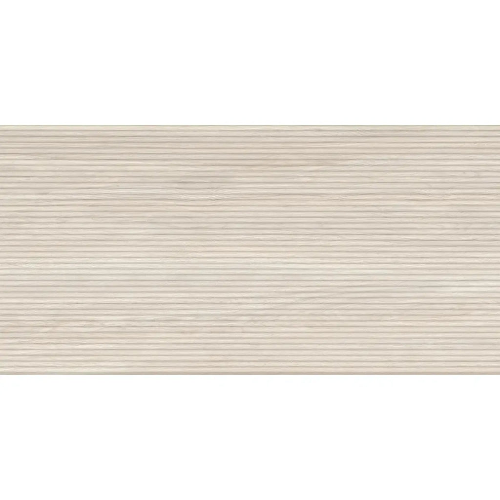 Japandi Skinny Slat White Wood-Look Tile | Tile Club