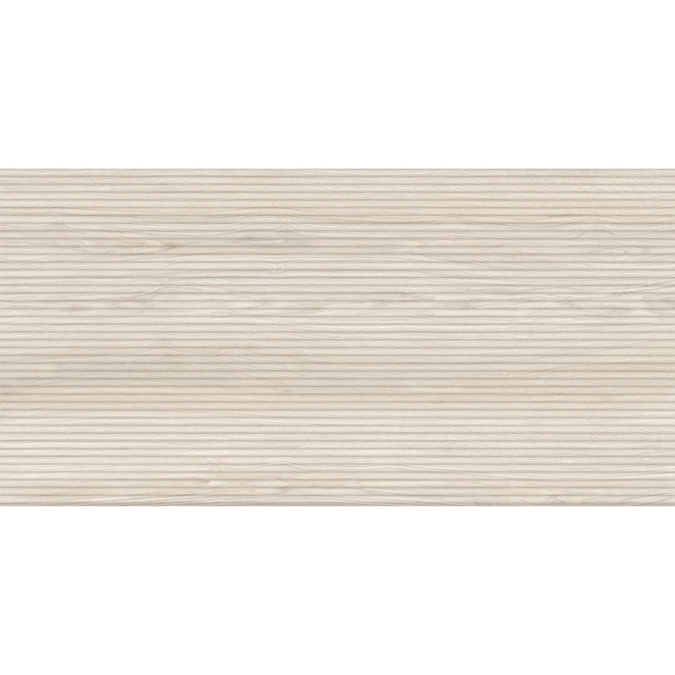 Japandi Skinny Slat White Wood-Look Tile | Tile Club