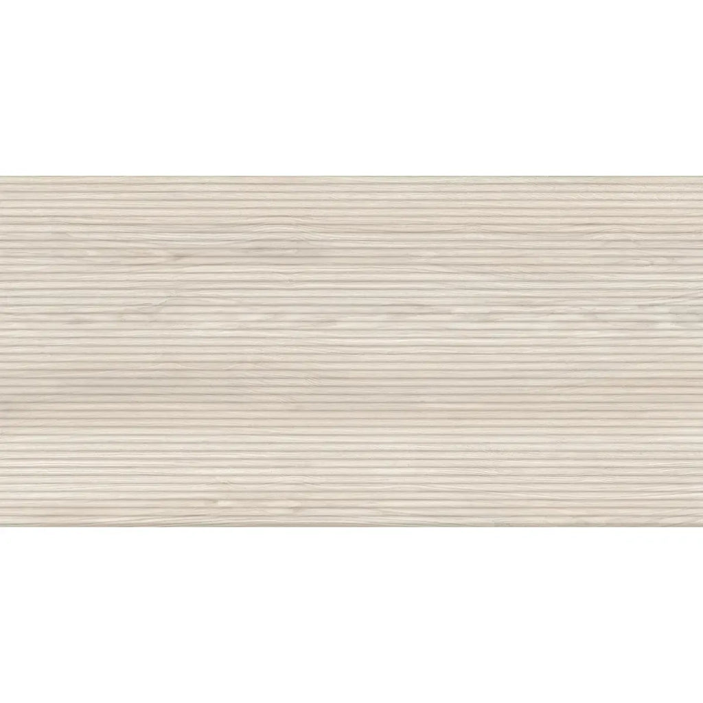 Japandi Skinny Slat White Wood-Look Tile | Tile Club