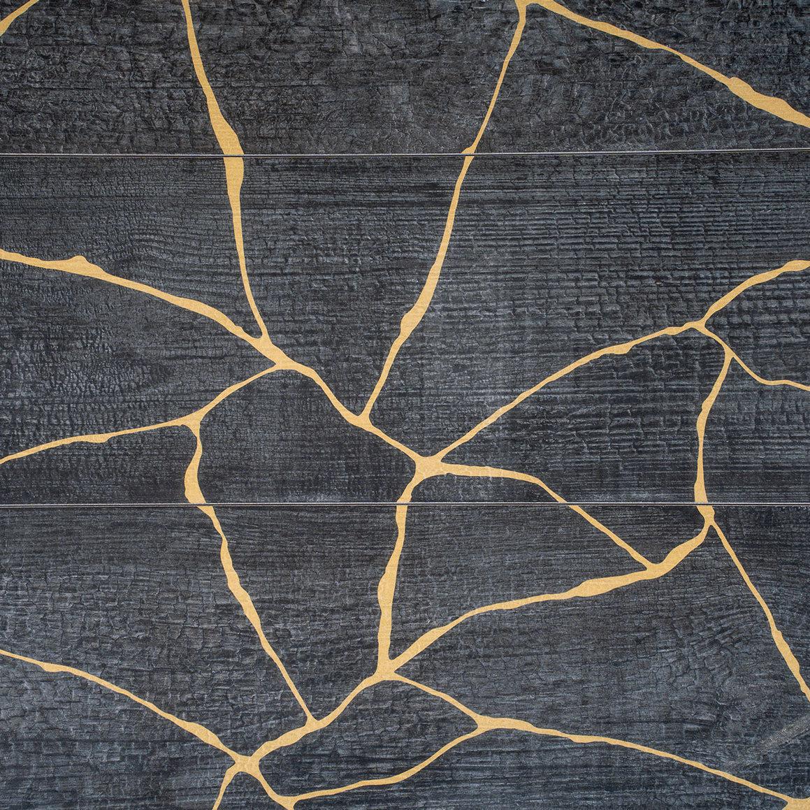 Kasai Notte Kintsugi 10x60" Rectified Porcelain Tile | Tile Club
