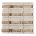 Bamboo Sticks Marble Mosaic Tile | Tile Club