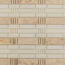 Bamboo Sticks Marble Mosaic Tile | Tile Club