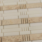 Bamboo Sticks Marble Mosaic Tile | Tile Club