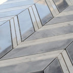 Nova Chevron Bardiglio Marble Tile | Tile Club