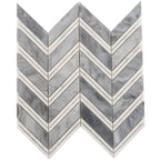 Nova Chevron Bardiglio Marble Tile