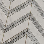 Nova Chevron Carrara Marble Tile | Tile Club