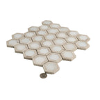 Nova Hex Wooden Beige Marble Tile | Tile Club