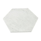 10 Inch White Carrara Marble Hexagon Honed Marble Mosaic Tile | Tile Club