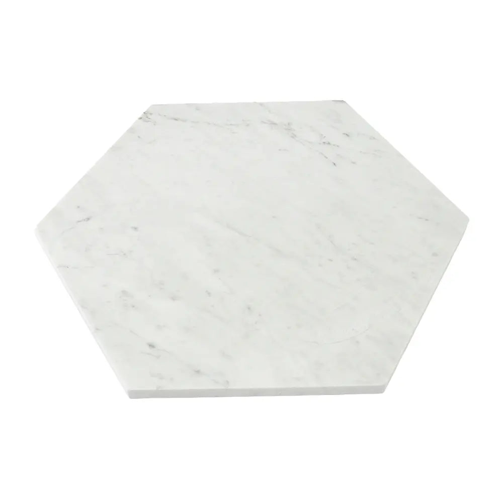 10 Inch White Carrara Marble Hexagon Honed Marble Mosaic Tile | Tile Club