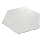 10 Inch White Carrara Marble Hexagon Honed Marble Mosaic Tile | Tile Club