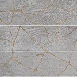 Gray Wood Look Tile - Kasai Fumo Kintsugi 10x60" Rectified Porcelain Tile