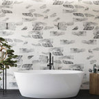 Kasai Carta Koi Black and White Patterned Porcelain Tiles