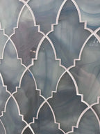 Sea Glass Louvre Blue Mosaic Tile | Tile Club
