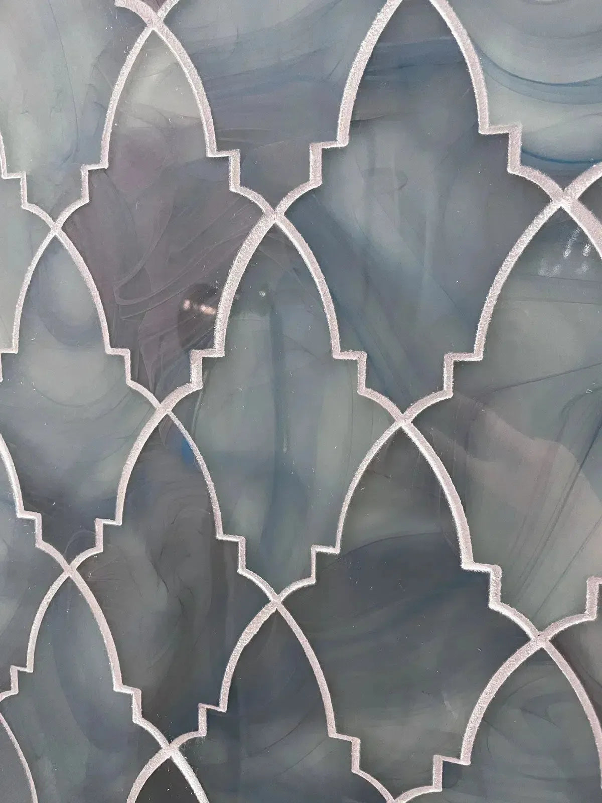 Sea Glass Louvre Blue Mosaic Tile | Tile Club