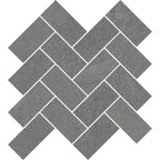 Newport Anthracite Concrete Look Herringbone Mosaic Tile 12x14 | Tile Club