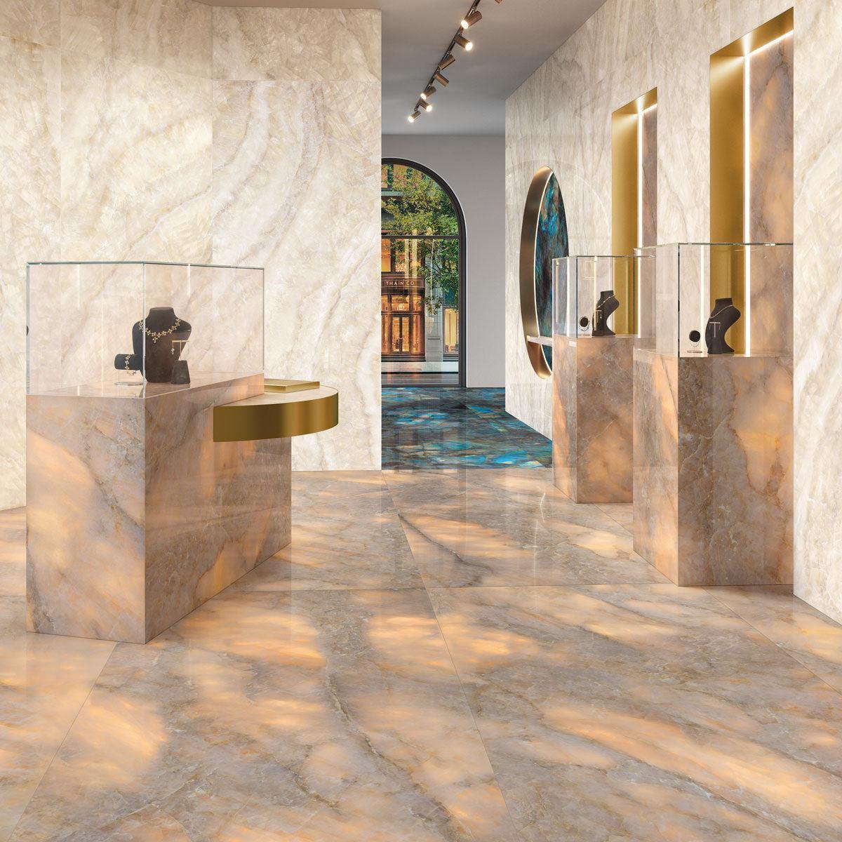 Luminosa Bronze Large Format Porcelain Tile 24x48 | Tile Club