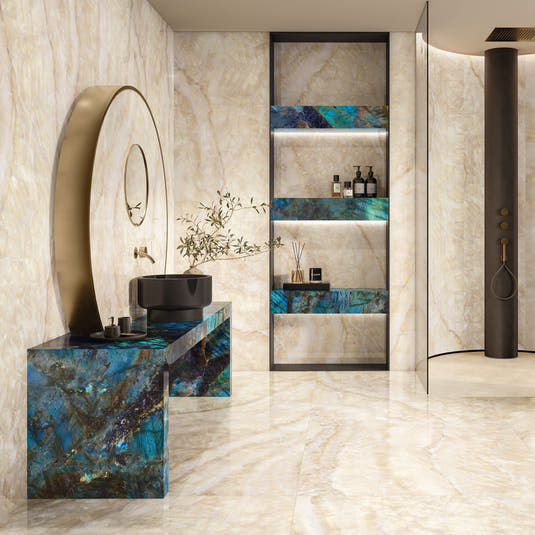 Luminosa Cream Large Format Porcelain Tile 24x48 | Tile Club