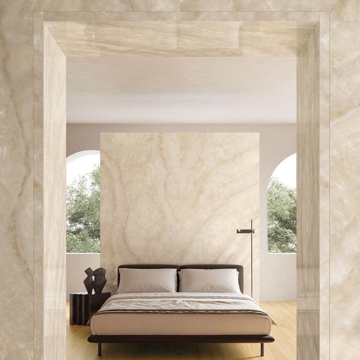Luminosa Matte Cream Large Format Porcelain Tile 24x48 | Tile Club