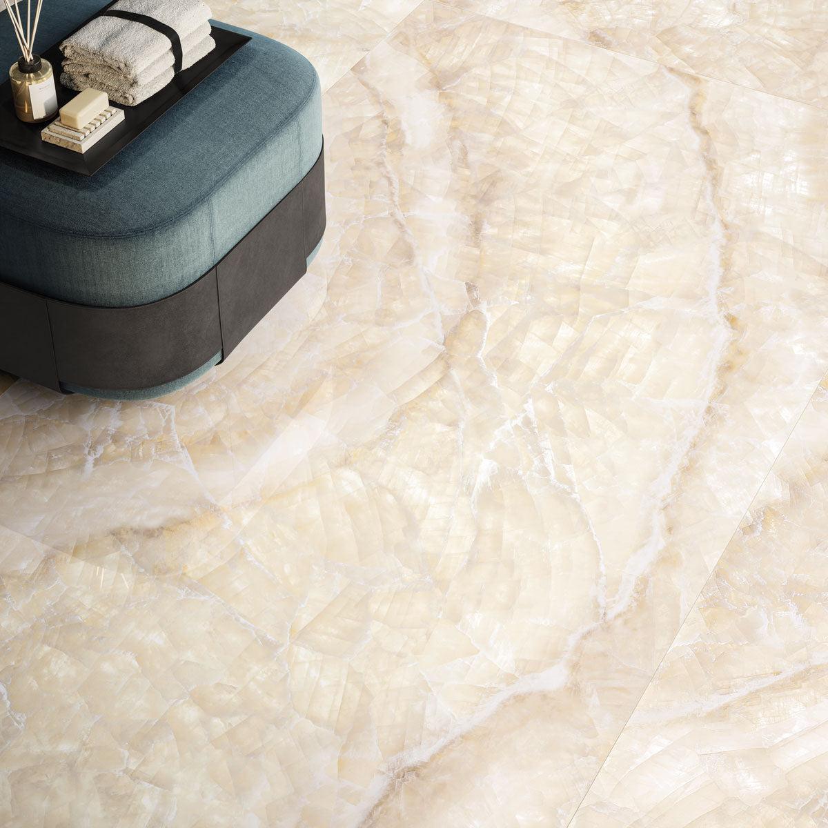 Luminosa Cream Large Format Porcelain Tile 24x48 | Tile Club
