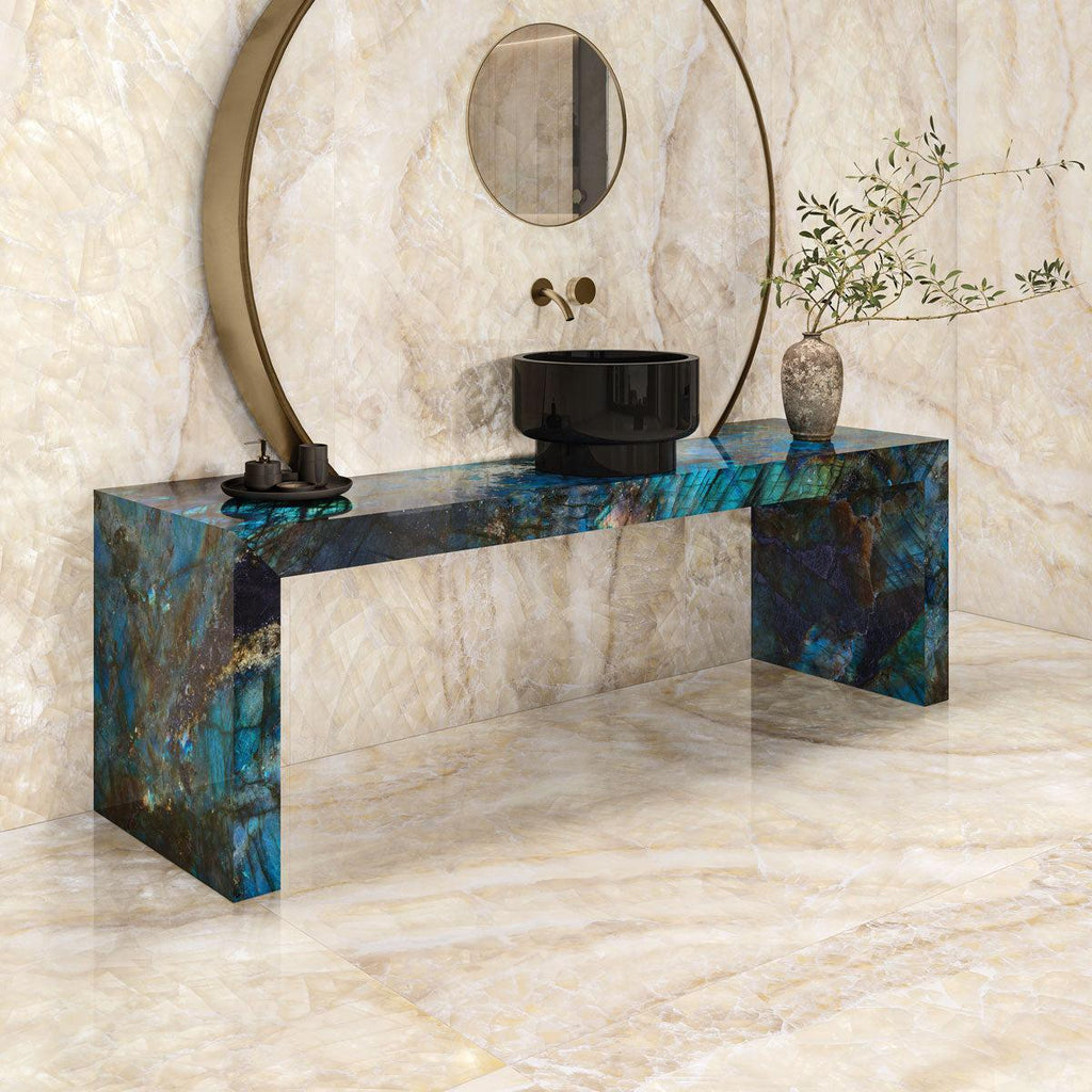 Luminosa Matte Cream Large Format Porcelain Tile 24x48 | Tile Club