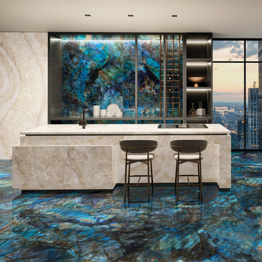 Luminosa Blue Large Format Porcelain Tile 24x48 | Tile Club
