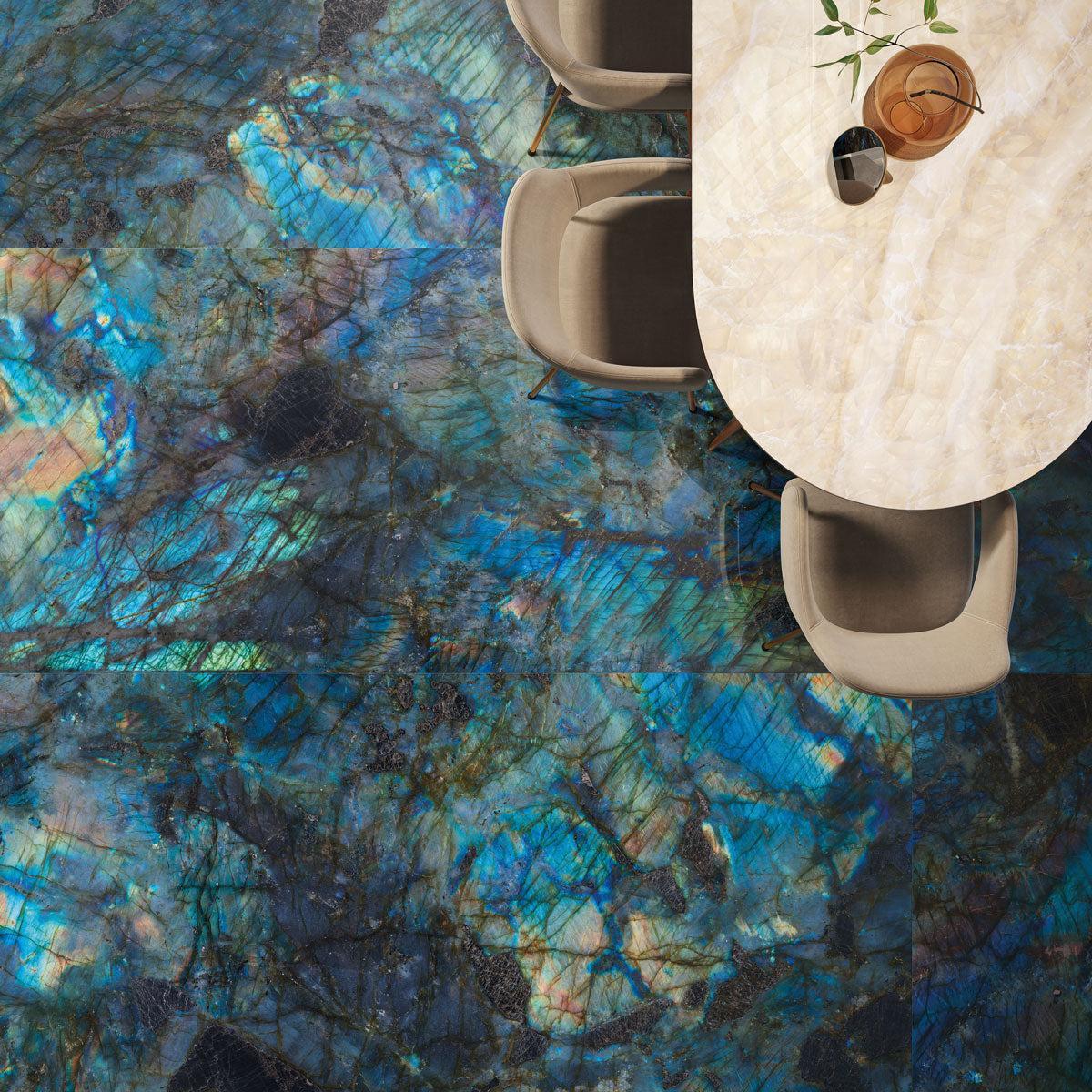 Luminosa Blue Large Format Porcelain Tile 24x48 | Tile Club