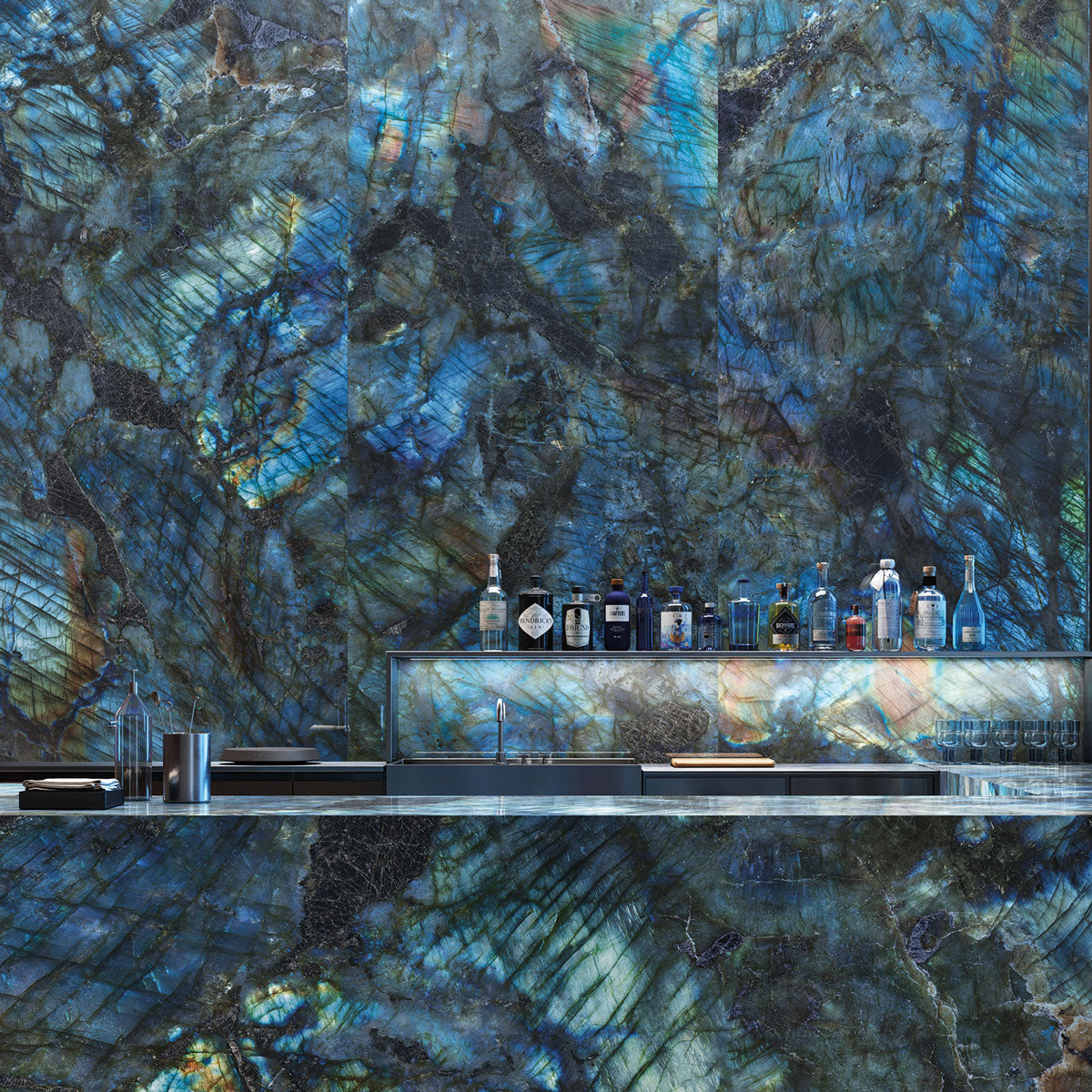 Luminosa Blue Large Format Porcelain Tile 24x48 | Tile Club