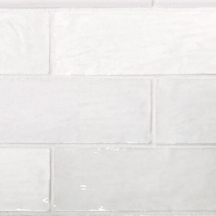 La Riviera Blanc White Glazed Ceramic Subway Tiles