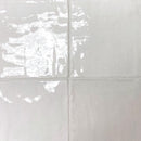 La Riviera Blanc White Ceramic Square Tiles Zellige Style
