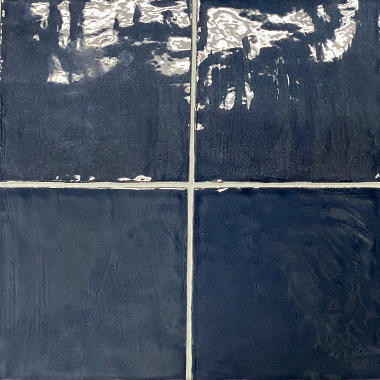 La Riviera Blue Glazed Ceramic Tile 5x5