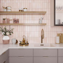 La Riviera Rose Pink Ceramic Subway Tile 2.5x8" | Tile Club
