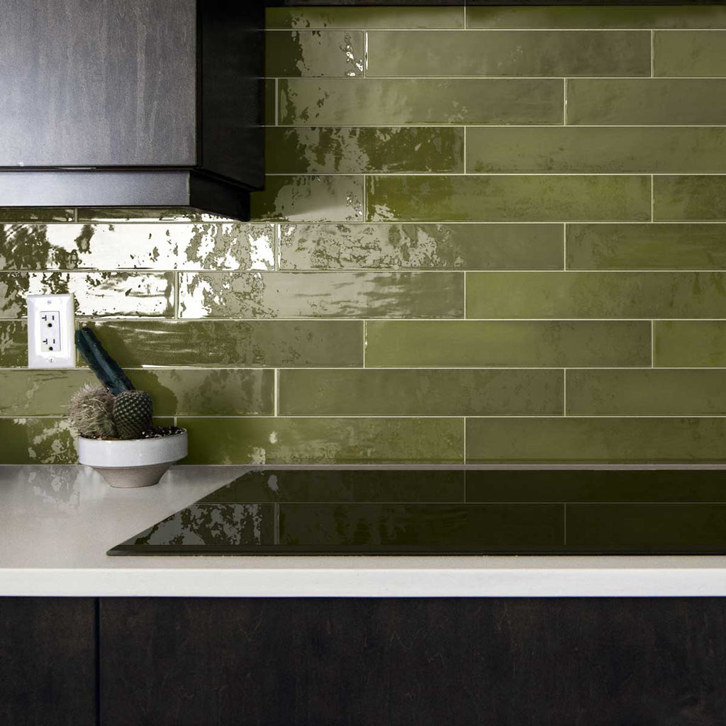 Lake Basil Ceramic Subway Tile 2.6x16 | Tile Club