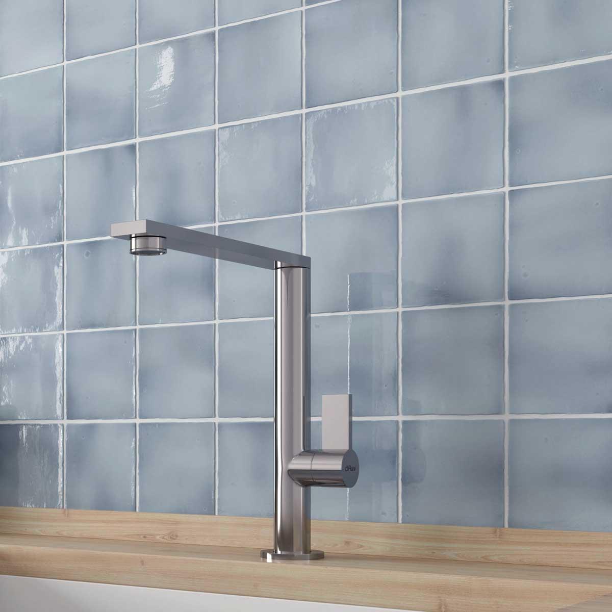 Lake Moon Glazed Ceramic Tile 4x4 Square | Tile Club