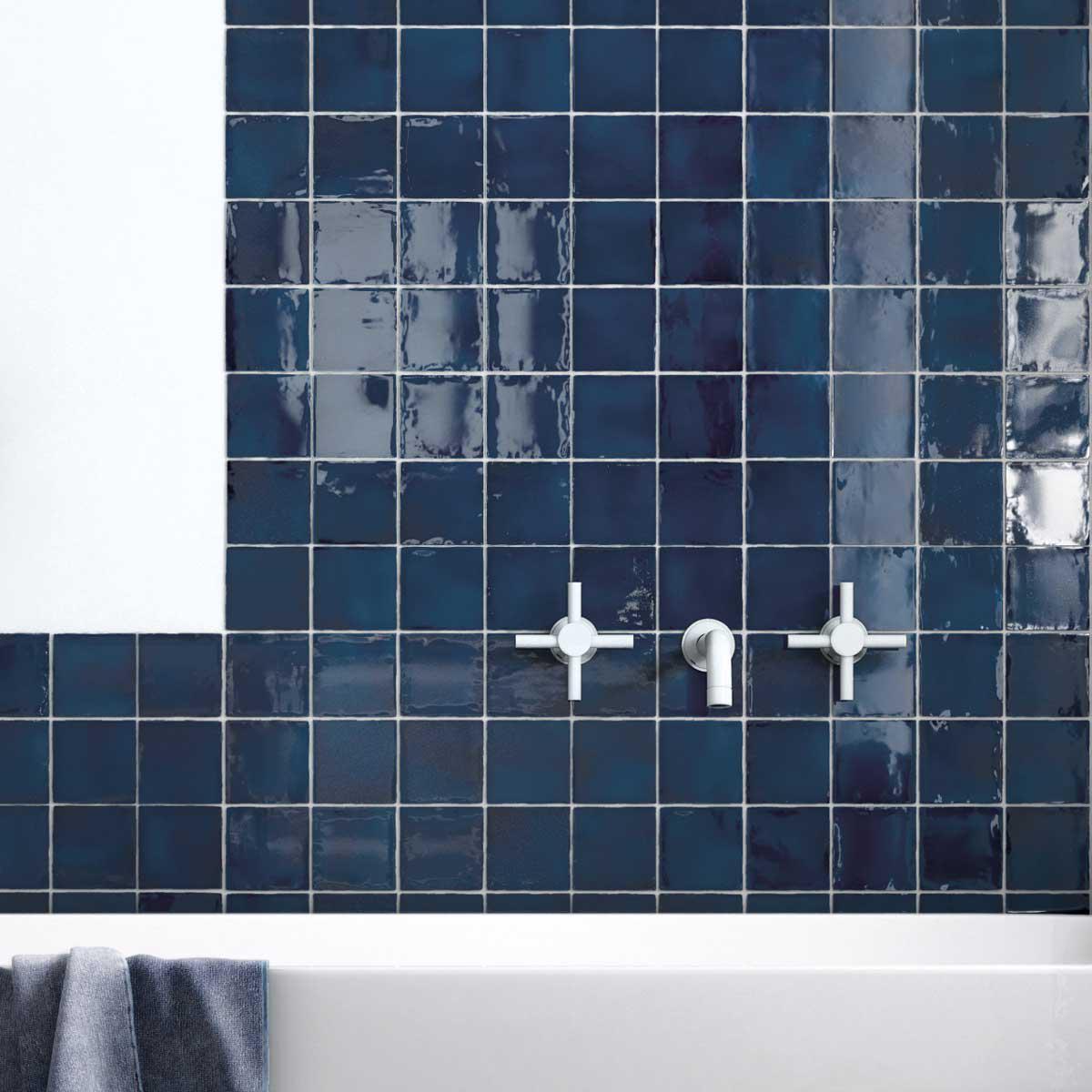 Lake Ocean Glazed Ceramic Tile 4x4 Squares