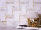 calacatta gold basketweave tile 