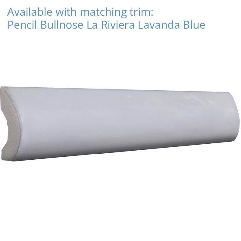 La Riviera Lavanda Blue Ceramic Subway Tile 2.5x8" | Tile Club