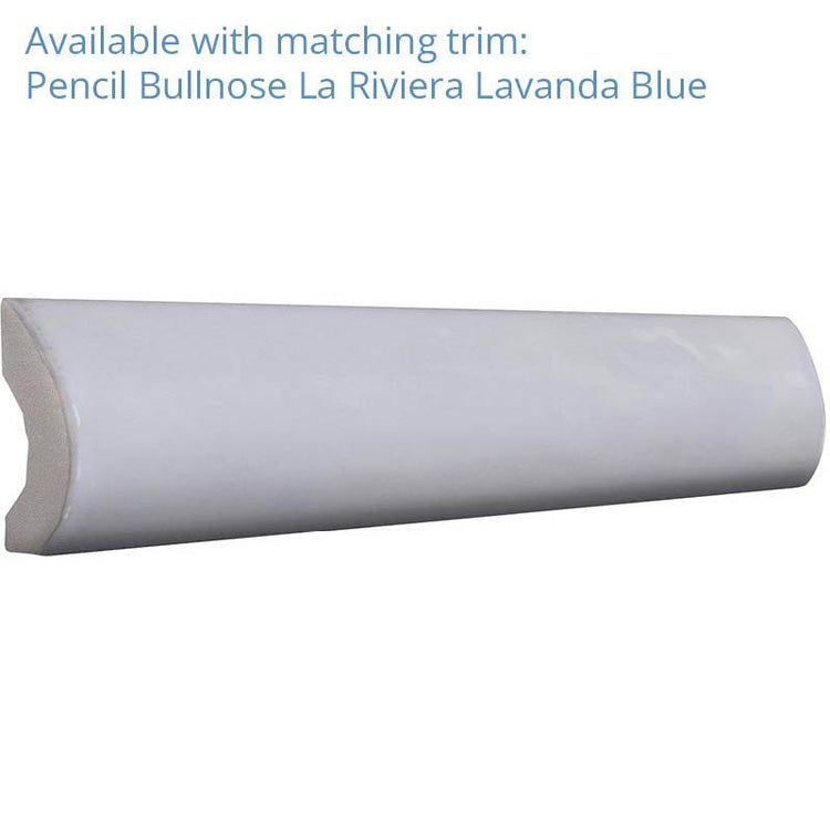 La Riviera Lavanda Blue Ceramic Subway Tile 2.5x8" | Tile Club
