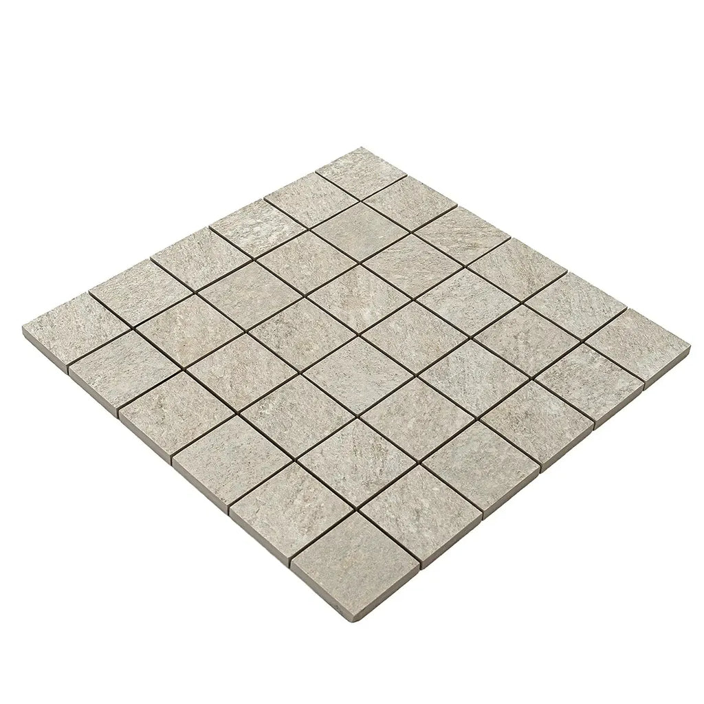 Lithia Beige Quartzite Look Porcelain Mosaic Tile | Tile Club