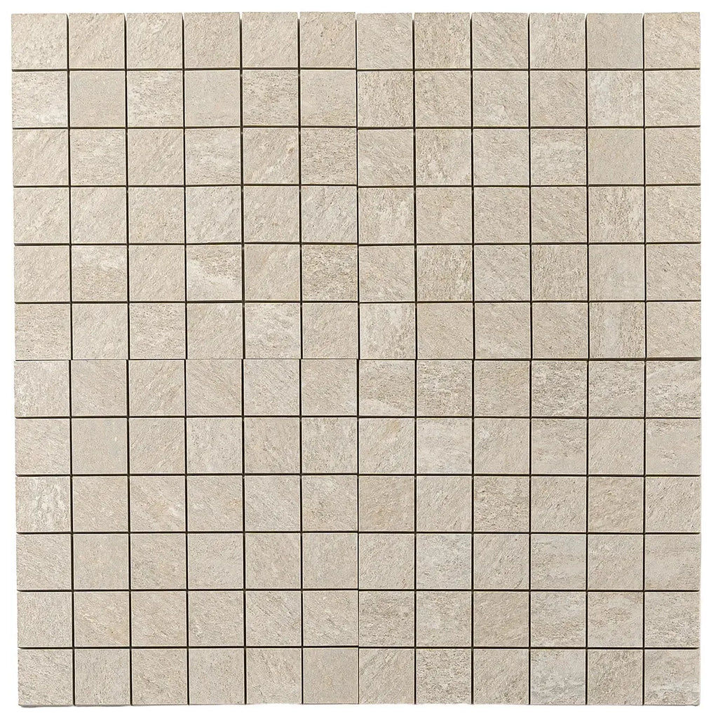 Lithia Beige Quartzite Look Porcelain Mosaic Tile | Tile Club