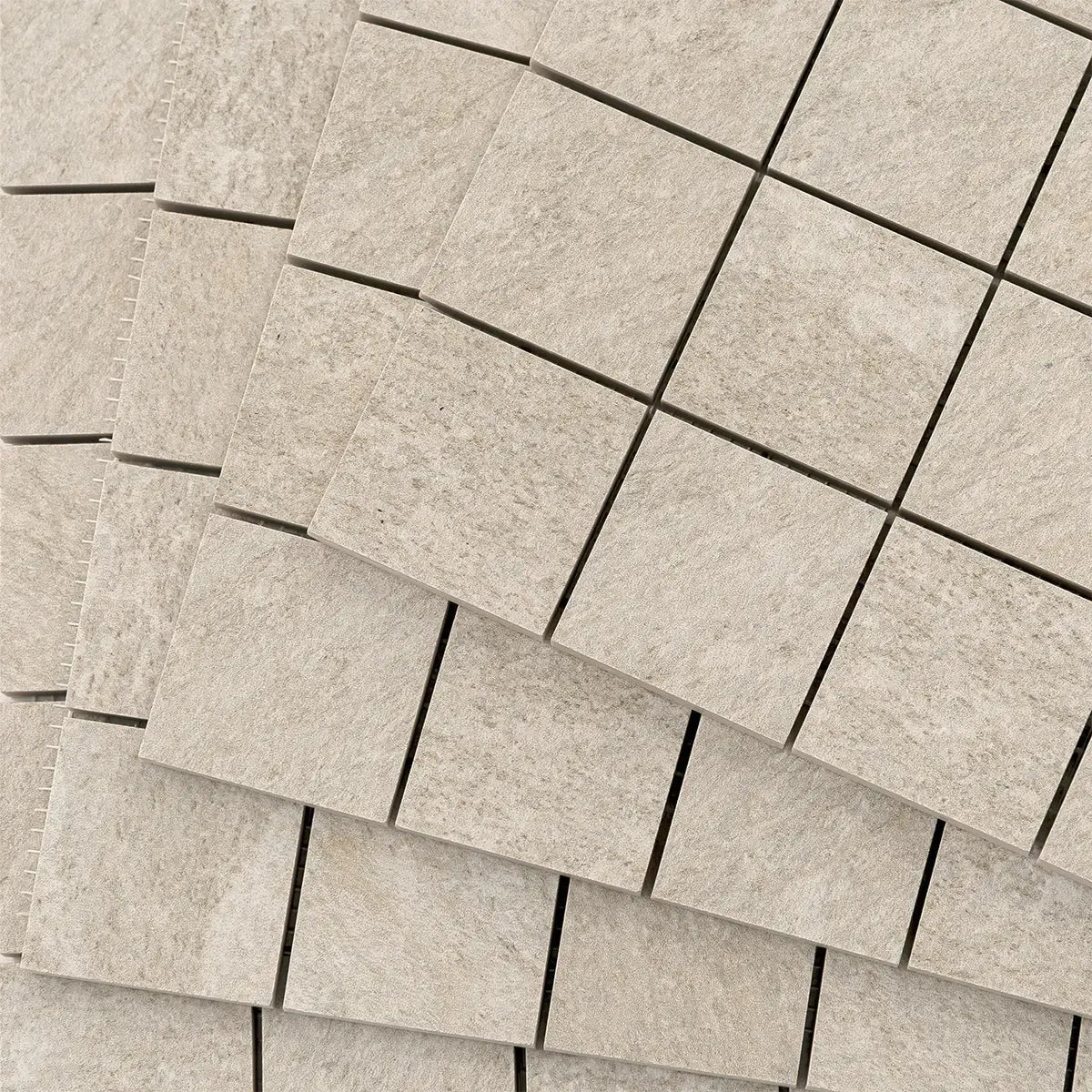 Lithia Beige Quartzite Look Porcelain Mosaic Tile | Tile Club