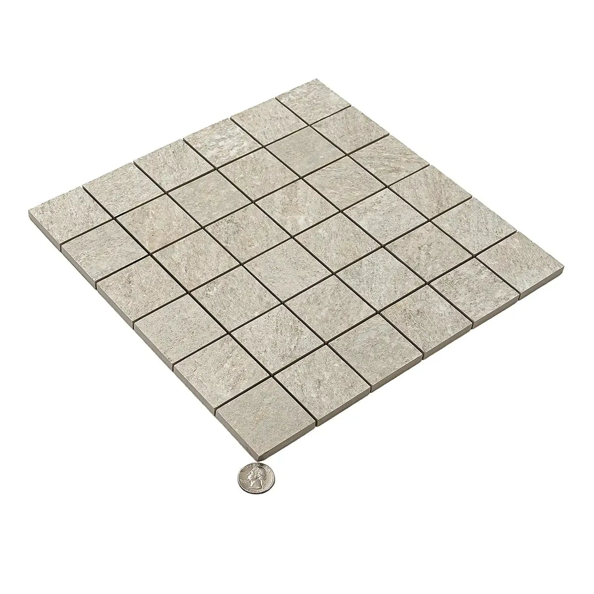 Lithia Beige Quartzite Look Porcelain Mosaic Tile | Tile Club