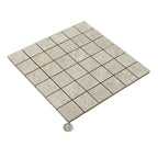Lithia Beige Quartzite Look Porcelain Mosaic Tile | Tile Club