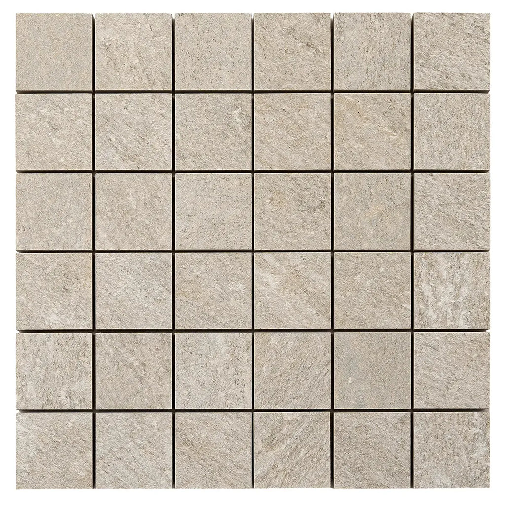 Lithia Beige Quartzite Look Porcelain Mosaic Tile | Tile Club
