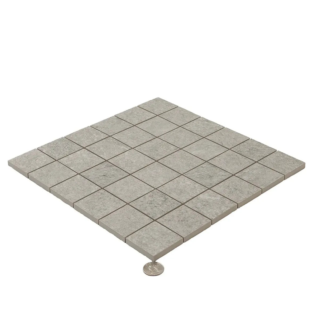 Lithia Gray Quartzite Look Porcelain Mosaic Tile | Tile Club
