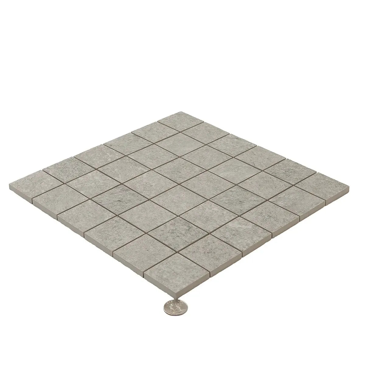 Lithia Gray Quartzite Look Porcelain Mosaic Tile | Tile Club