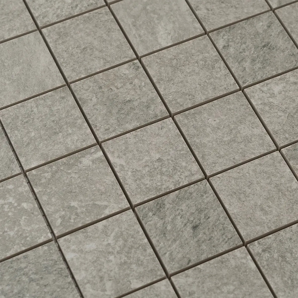 Lithia Gray Quartzite Look Porcelain Mosaic Tile | Tile Club
