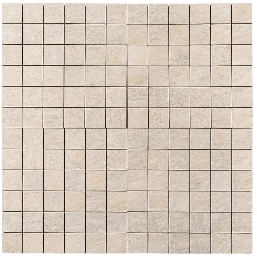 Lithia White Quartzite Look Porcelain Mosaic Tile | Tile Club