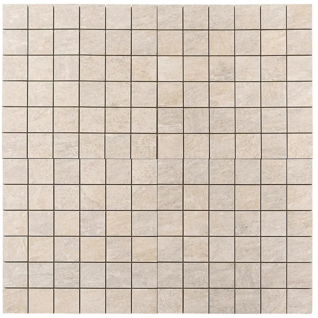 Lithia White Quartzite Look Porcelain Mosaic Tile | Tile Club